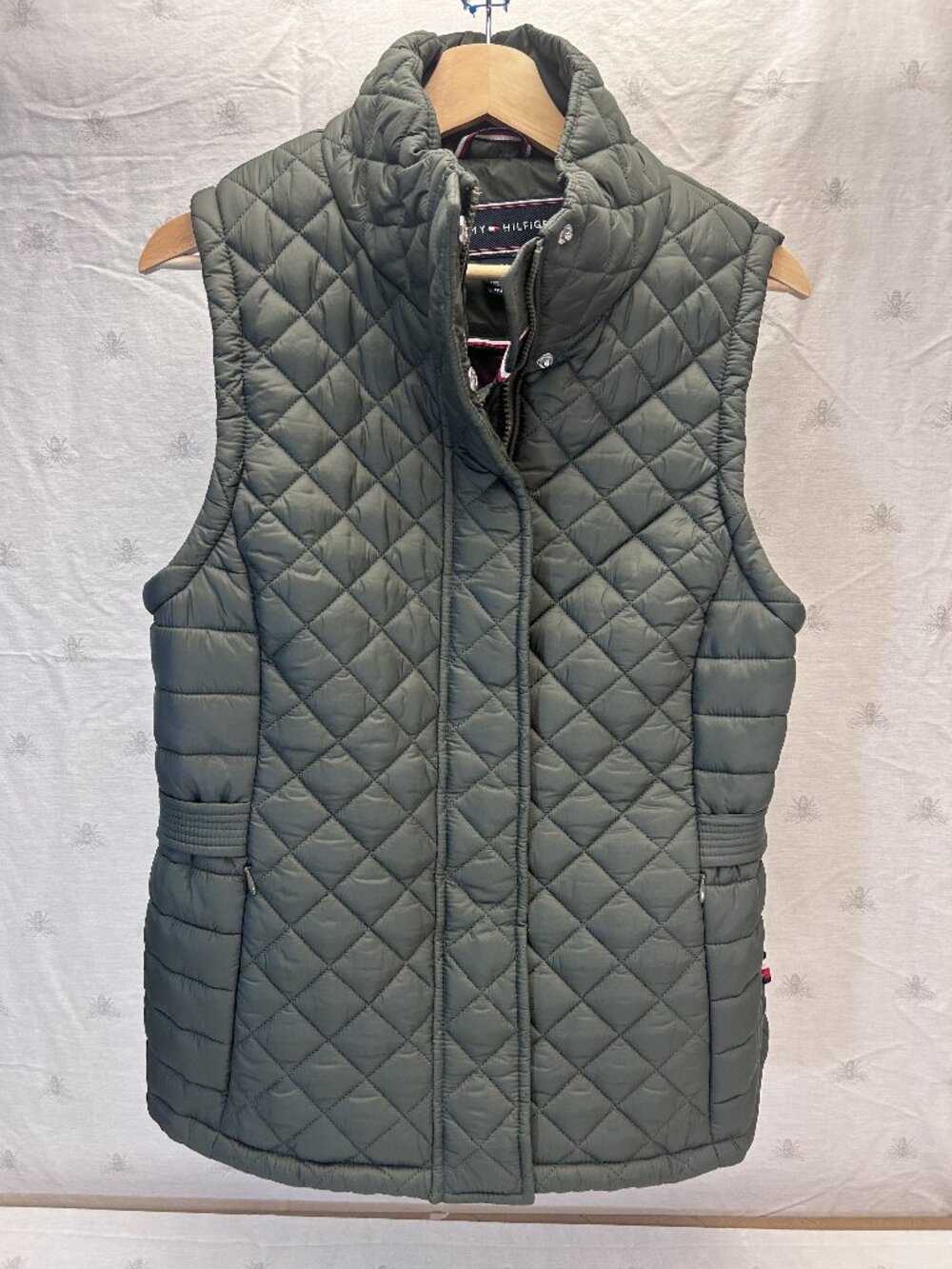 Tommy Hilfiger Olive Green Quilted Puffer Vest Size M